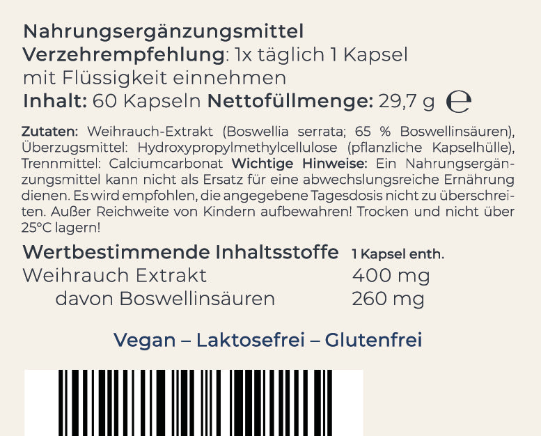 Weihrauch-Extrakt 60 Kapseln